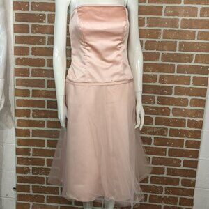 Dessy Pale Peach Semi-Formal Dress